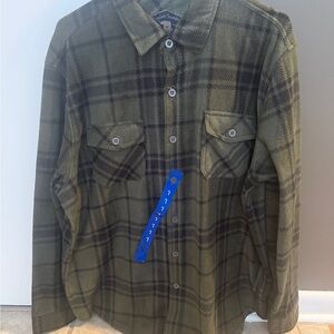 Men's Green Plaid Casual Button Down Shirt